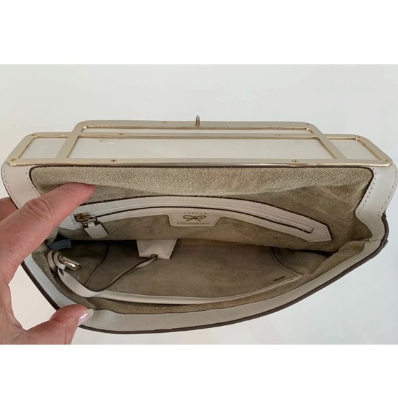 ANYA HINDMARCH IVORY WHITE LOCK AND KEY CLUTCH - Picture 12 of 16